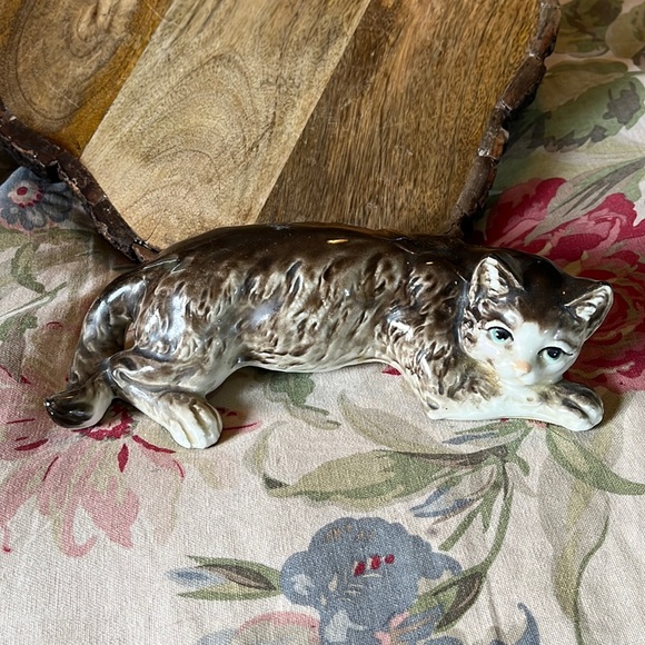 Vintage MCM Porcelain Glazed Cat / Kitty - Picture 3 of 15